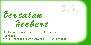 bertalan herbert business card